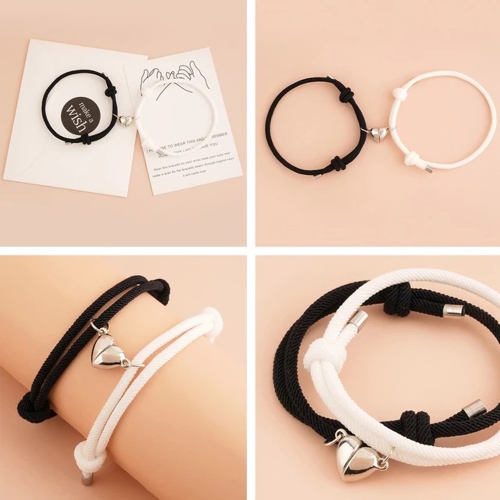 Magnetic Heart Couples Bracelet